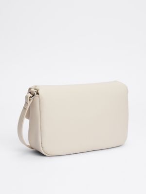 white padded flap crossbody bag for women tommy jeans