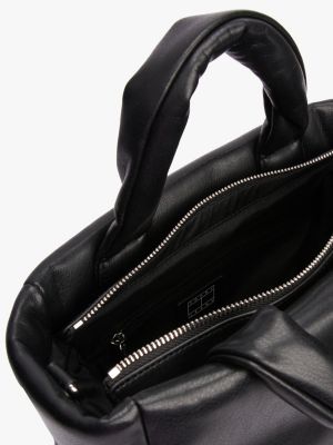 black padded handle tote for women tommy jeans