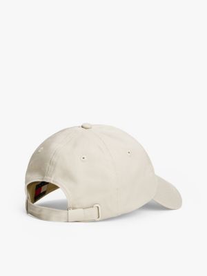 white heritage plaque baseball cap for women tommy jeans