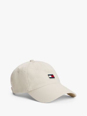 white heritage plaque baseball cap for women tommy jeans