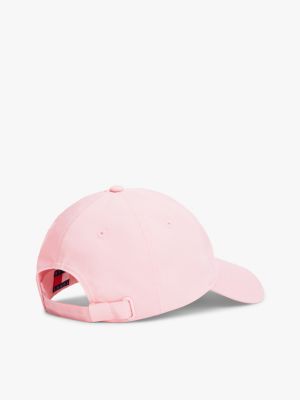 pink heritage plaque baseball cap for women tommy jeans