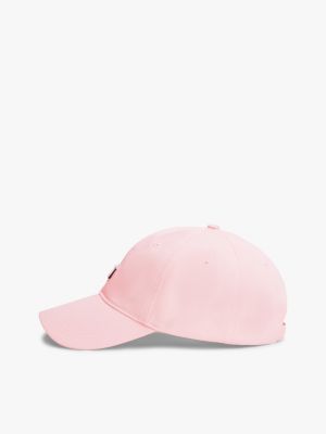 pink heritage plaque baseball cap for women tommy jeans