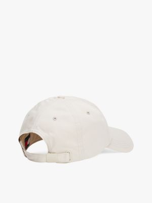 white heritage logo patch baseball cap for women tommy jeans