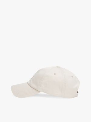 white heritage logo patch baseball cap for women tommy jeans