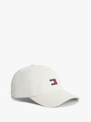 white czapka z daszkiem z naszywką z logo heritage dla kobiety - tommy jeans