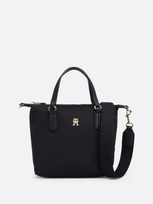 borsa tote con monogramma th black da donne tommy hilfiger