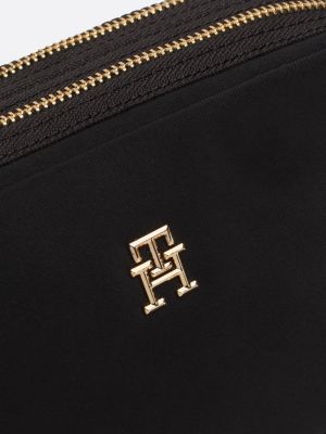 black th monogram camera bag for women tommy hilfiger