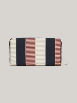 red signature zip-around wallet for women tommy hilfiger