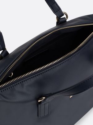 blau tote-bag mit th-monogramm für damen - tommy hilfiger