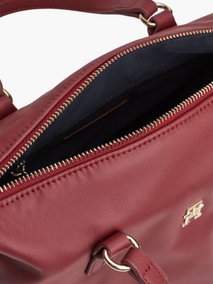 rot tote-bag mit th-monogramm für damen - tommy hilfiger