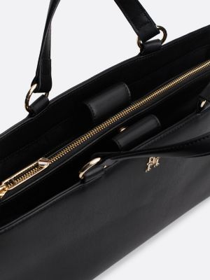 sacoche th monogram noir pour femmes tommy hilfiger