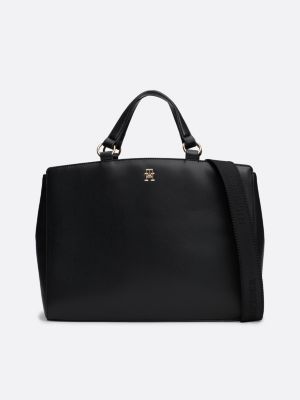 satchel hilfiger monotype black da donne tommy hilfiger