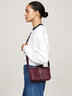 red city logo flap crossover bag for women tommy jeans