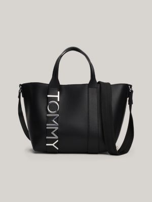 City Metal Logo Tote Black Tommy Hilfiger