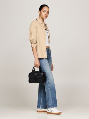 zwart crossbody-tas in utility-stijl voor dames - tommy jeans