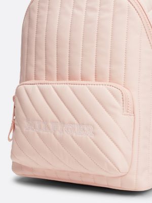 pink kids' hilfiger monotype quilted backpack for girls tommy hilfiger