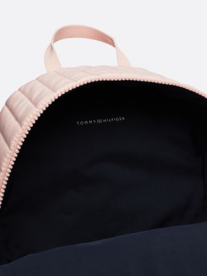 sac à dos matelassé monotype pour enfant rose pour filles tommy hilfiger