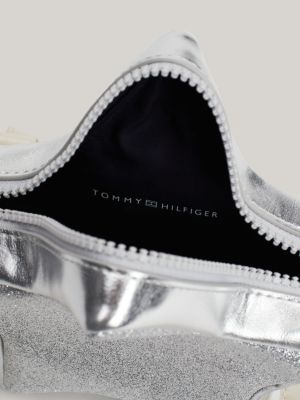 borsa a tracolla bambina con glitter grigio da bambine tommy hilfiger