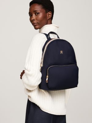 Rugzak met bol design en TH monogram Blauw Tommy Hilfiger