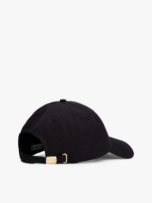 black chic six panel baseball cap for women tommy hilfiger