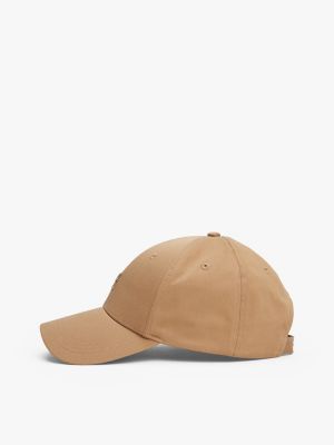 brown chic six panel baseball cap for women tommy hilfiger