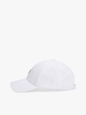 white chic six panel baseball cap for women tommy hilfiger