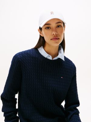 weiß chic 6-panel-cap für damen - tommy hilfiger