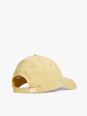 yellow chic six panel baseball cap for women tommy hilfiger