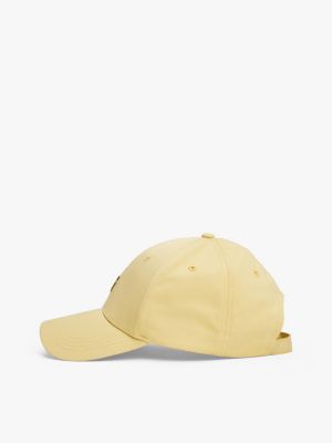 yellow chic six panel baseball cap for women tommy hilfiger