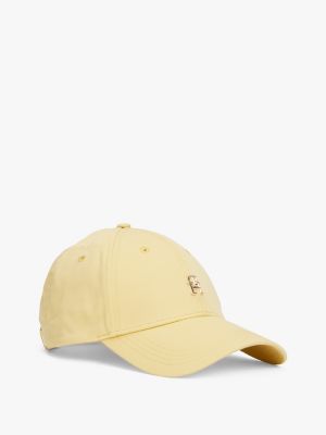 yellow chic six panel baseball cap for women tommy hilfiger