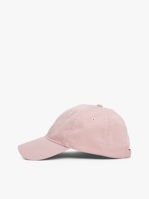 cappello essential con bandierina ricamata rosa da donne tommy hilfiger