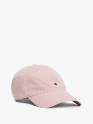 pink essential pet met geborduurde vlag voor dames - tommy hilfiger