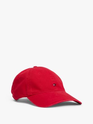 red essential cap mit flag-stickerei für damen - tommy hilfiger