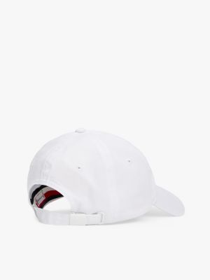 white essential flag embroidery baseball cap for women tommy hilfiger