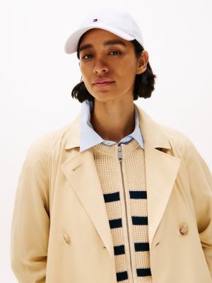 biały czapka z daszkiem essential z flagą dla kobiety - tommy hilfiger