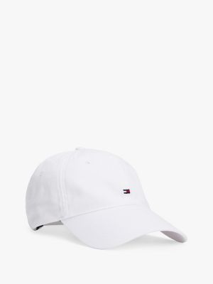 cappello essential con bandierina ricamata bianco da donne tommy hilfiger