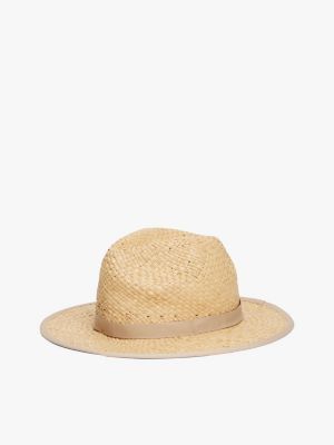 multi fedora-hut aus stroh für damen - tommy hilfiger