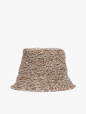 multi woven bucket hat for women tommy hilfiger