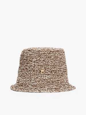 multi woven bucket hat for women tommy hilfiger