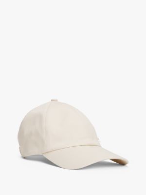 white chic five-panel baseball cap for women tommy hilfiger