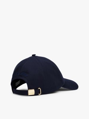 blue chic five-panel baseball cap for women tommy hilfiger