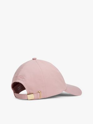 pink chic five-panel baseball cap for women tommy hilfiger