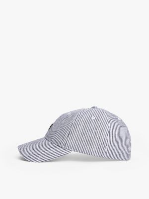 multi linen five-panel baseball cap for women tommy hilfiger