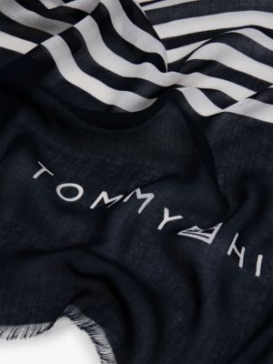 kolorowy szal essential z logo dla kobiety - tommy hilfiger