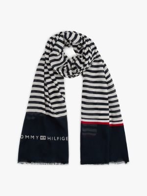 sciarpa essential con logo multicolore da donne tommy hilfiger