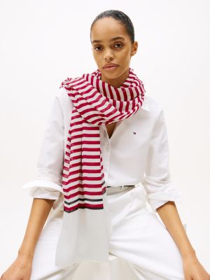 multi essential logo scarf for women tommy hilfiger