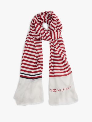 multi essential logo scarf for women tommy hilfiger