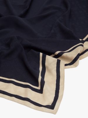 meerdere kleuren chique vierkante sjaal van zijde-mix voor dames - tommy hilfiger