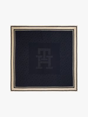 multi chic silk blend square scarf for women tommy hilfiger