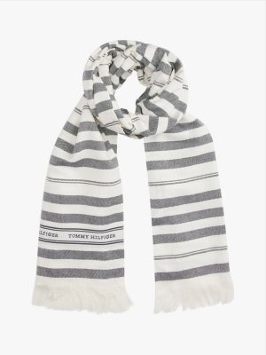 multi logo scarf for women tommy hilfiger